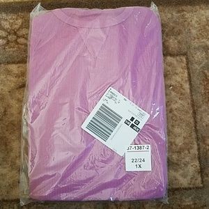 New Mauve Thermal Sweatshirt 1x